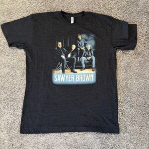 Black Large Sawyer Brown Concert‎ T shirt Tee L Live Tour